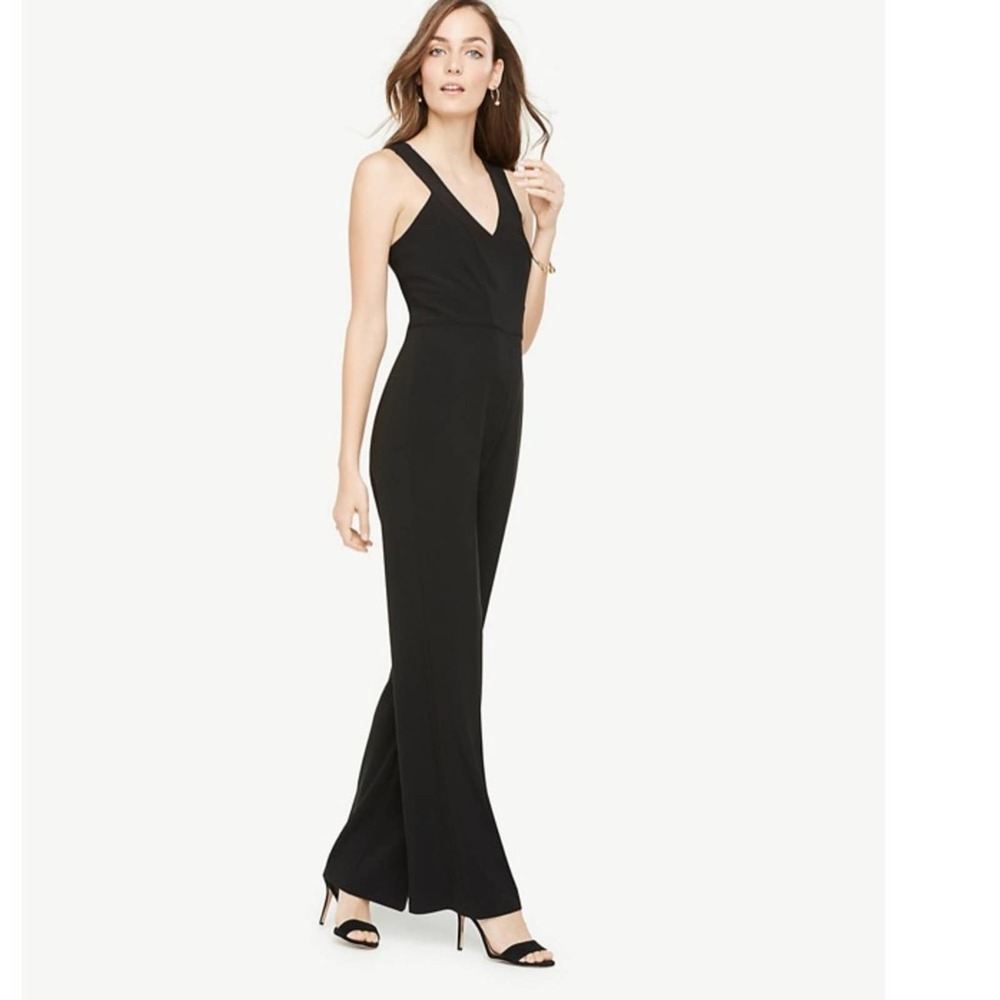 NWT Ann Taylor Triacetate Jumpsuit Black